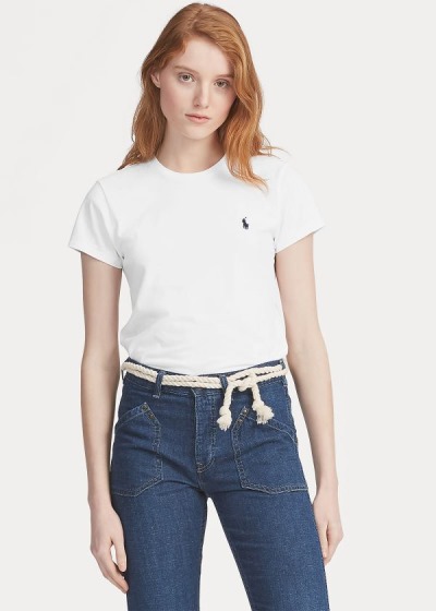 Dámské Tričko Polo Ralph Lauren Cotton Crewneck - 47350-CQJZ